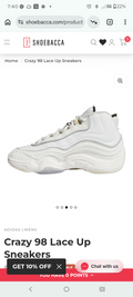 Adidas Crazy 98 Lace Up Sneakers – White